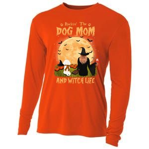 Rocking The Dog Mom And Witch Life Bichon Frise Halloween Cute Gift Cooling Performance Long Sleeve Crew