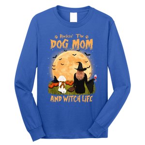 Rocking The Dog Mom And Witch Life Bichon Frise Halloween Cute Gift Long Sleeve Shirt