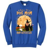 Rocking The Dog Mom And Witch Life Bichon Frise Halloween Cute Gift Tall Sweatshirt