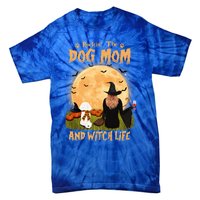 Rocking The Dog Mom And Witch Life Bichon Frise Halloween Cute Gift Tie-Dye T-Shirt