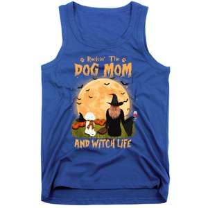 Rocking The Dog Mom And Witch Life Bichon Frise Halloween Cute Gift Tank Top