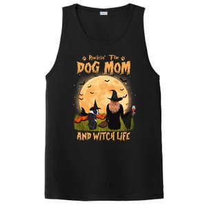 Rocking The Dog Mom And Witch Life Boston Terrier Halloween Gift PosiCharge Competitor Tank