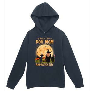 Rocking The Dog Mom And Witch Life Boston Terrier Halloween Gift Urban Pullover Hoodie