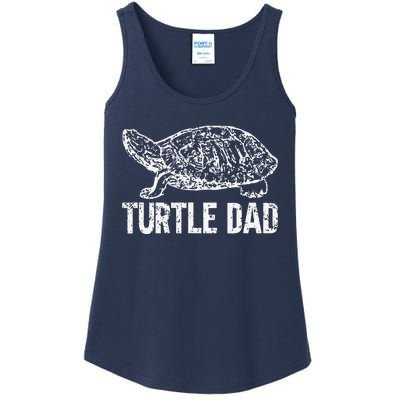 Retro Turtle Dad Turtle Daddy Tortoise Lover Fathers Day Ladies Essential Tank