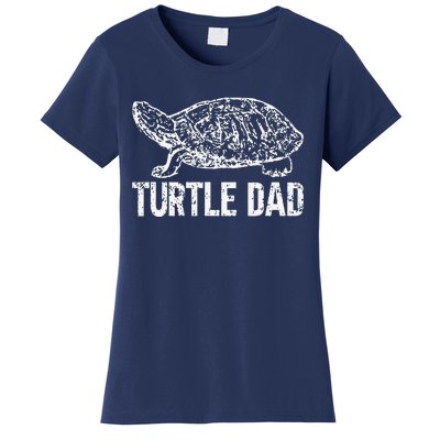 Retro Turtle Dad Turtle Daddy Tortoise Lover Fathers Day Women's T-Shirt