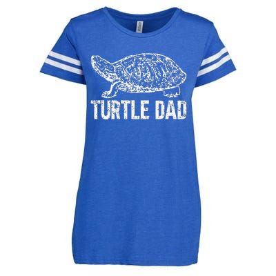 Retro Turtle Dad Turtle Daddy Tortoise Lover Fathers Day Enza Ladies Jersey Football T-Shirt