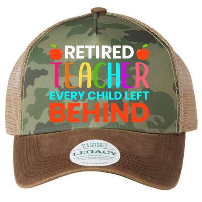 Retired Teacher Every Child Left Behind Retirement Gift Legacy Tie Dye Trucker Hat