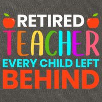 Retired Teacher Every Child Left Behind Retirement Gift Cotton Canvas Backpack