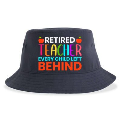 Retired Teacher Every Child Left Behind Retirement Gift Sustainable Bucket Hat