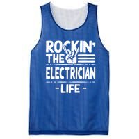 Rocking The Electrician Life Funny Electrical Line Humor Gift Mesh Reversible Basketball Jersey Tank