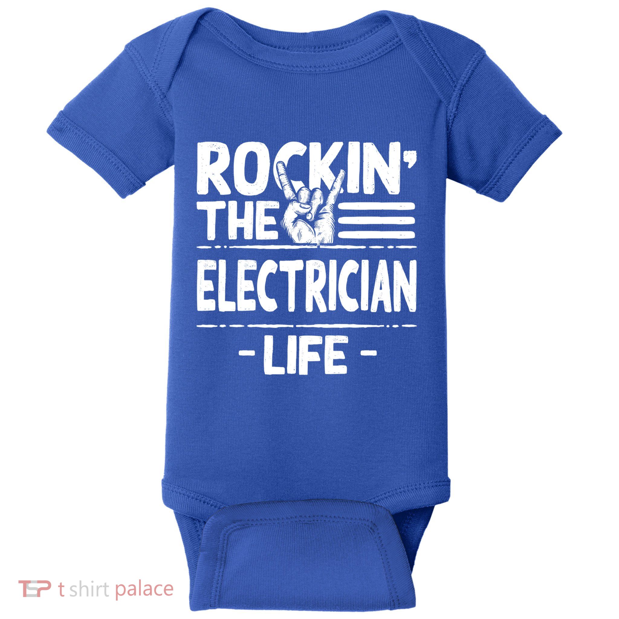 Rocking The Electrician Life Funny Electrical Line Humor Gift Baby Bodysuit