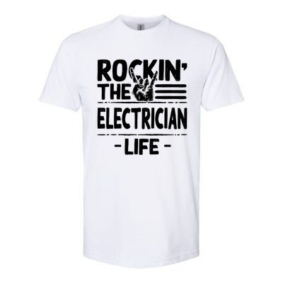 Rocking The Electrician Life Funny Electrical Line Humor Gift Softstyle® CVC T-Shirt