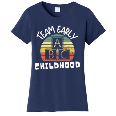 retro Team Early Childhood Preschool Teacher Women's T-Shirt