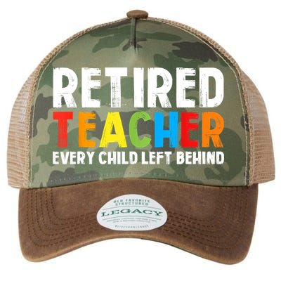 Retired Teacher Every Child Left Behind Retirement Legacy Tie Dye Trucker Hat