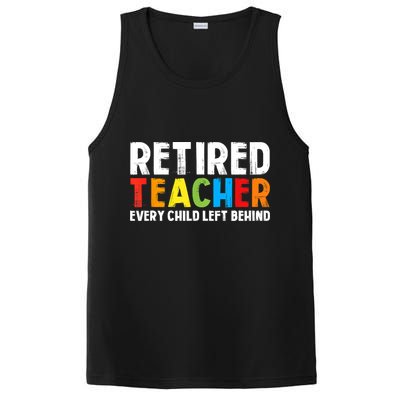 Retired Teacher Every Child Left Behind Retirement PosiCharge Competitor Tank