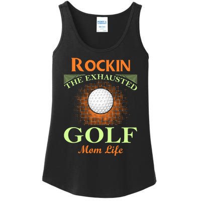 Rockin' The Exhausted Golf Mom Life Ladies Essential Tank