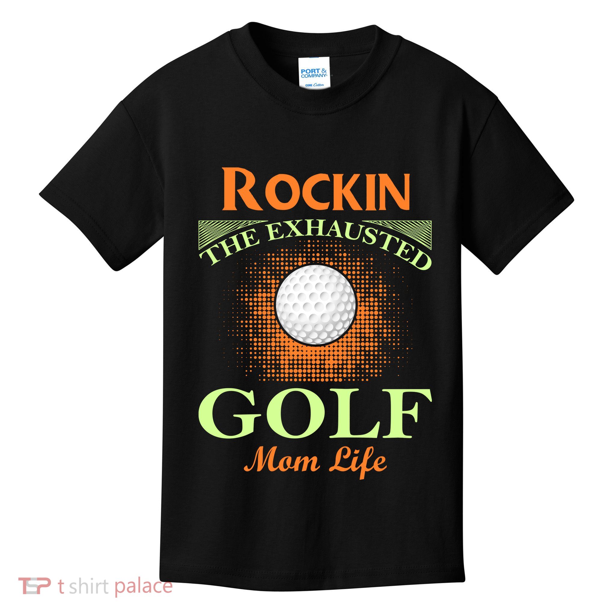 Rockin' The Exhausted Golf Mom Life Kids T-Shirt