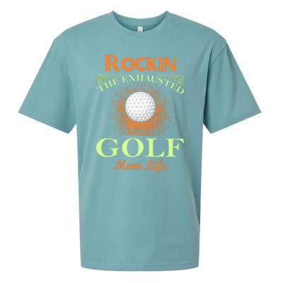 Rockin' The Exhausted Golf Mom Life Sueded Cloud Jersey T-Shirt