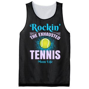 Rockin' The Exhausted Tennis Mom Life Mesh Reversible Basketball Jersey Tank