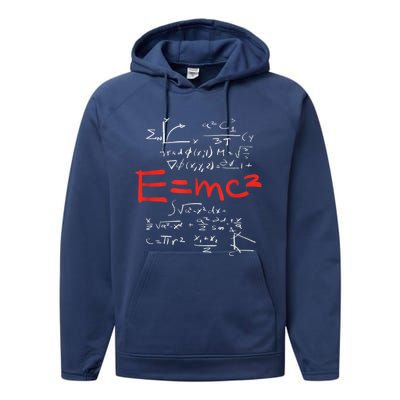 Relativity Theory E = Mc2 Theory Equation Physics Study Performance Fleece Hoodie