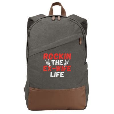 Rockin The Ex Wife Life Divorce Ex Wife Cotton Canvas Backpack