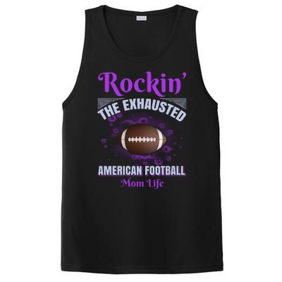 Rockin' The Exhausted American Football Mom Life PosiCharge Competitor Tank