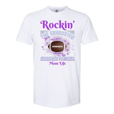 Rockin' The Exhausted American Football Mom Life Softstyle CVC T-Shirt