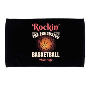 Rockin' The Exhausted Basketball Mom Life Basketball Cute Gift Microfiber Hand Towel