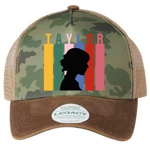 Retro Taylor First Name Personalized Groovy Birthday Girl Legacy Tie Dye Trucker Hat