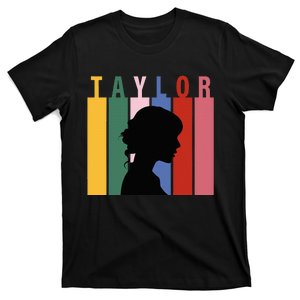 Retro Taylor First Name Personalized Groovy Birthday Girl T-Shirt