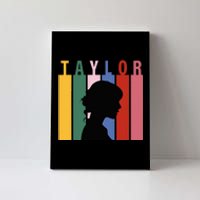 Retro Taylor First Name Personalized Groovy Birthday Girl Canvas