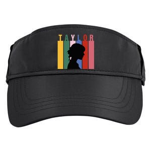 Retro Taylor First Name Personalized Groovy Birthday Girl Adult Drive Performance Visor