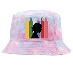 Retro Taylor First Name Personalized Groovy Birthday Girl Tie-Dyed Bucket Hat