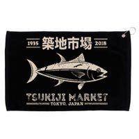 Retro Tsukiji Fish Market Tuna Streetwear Tokyo Anime Grommeted Golf Towel