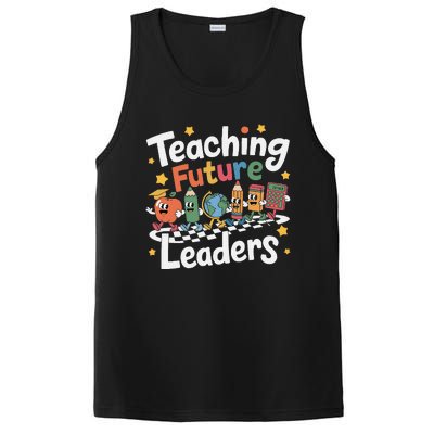 Retro Teaching Future Leaders Teacher 100 Days Of School PosiCharge Competitor Tank