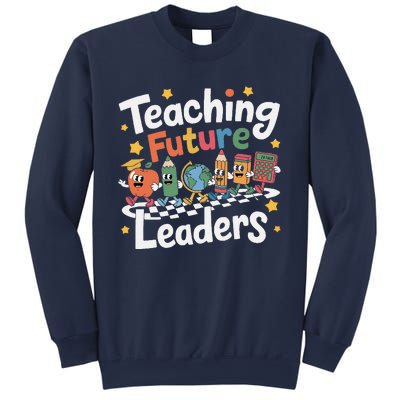 Retro Teaching Future Leaders Teacher 100 Days Of School Sweatshirt