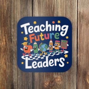 Retro Teaching Future Leaders Teacher 100 Days Of School Coaster