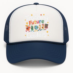 Retro Teaching Future Leaders Teacher 100 Days Of School Trucker Hat