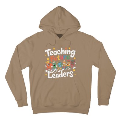 Retro Teaching Future Leaders Teacher 100 Days Of School Hoodie