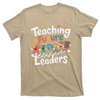 Retro Teaching Future Leaders Teacher 100 Days Of School T-Shirt