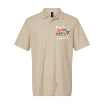 Retro Teaching Future Leaders Teacher 100 Days Of School Softstyle Adult Sport Polo