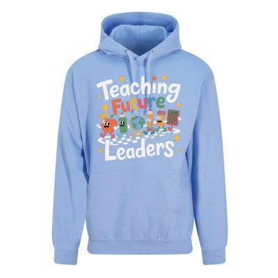 Retro Teaching Future Leaders Teacher 100 Days Of School Unisex Surf Hoodie