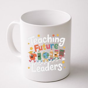 Retro Teaching Future Leaders Teacher 100 Days Of School Coffee Mug