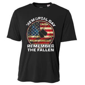 Remember The Fallen Veteran Military Happy Memorial Day Cooling Performance Crew T-Shirt