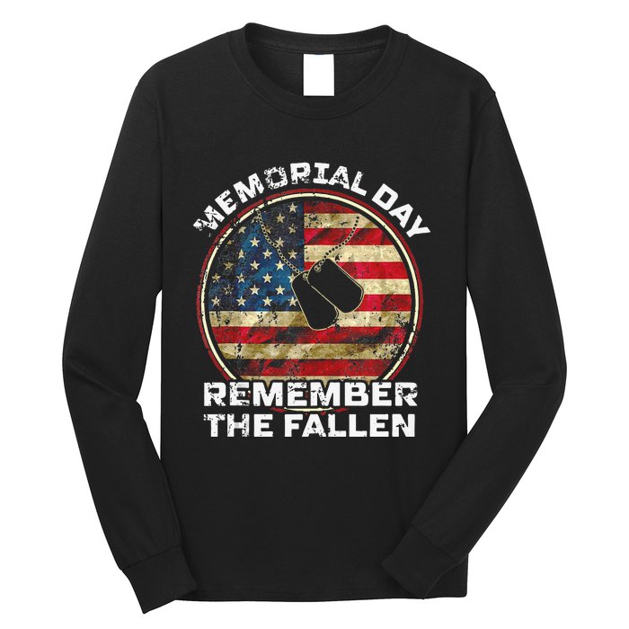 Remember The Fallen Veteran Military Happy Memorial Day Long Sleeve Shirt