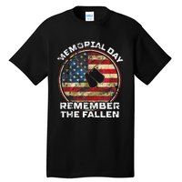 Remember The Fallen Veteran Military Happy Memorial Day Tall T-Shirt