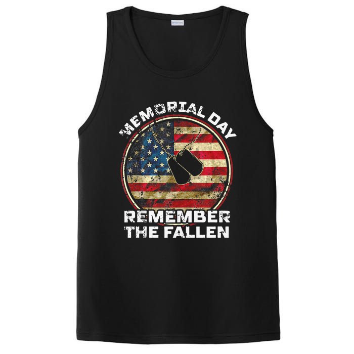 Remember The Fallen Veteran Military Happy Memorial Day PosiCharge Competitor Tank