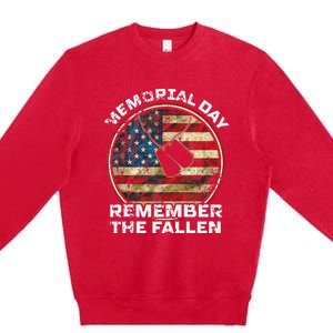 Remember The Fallen Veteran Military Happy Memorial Day Premium Crewneck Sweatshirt