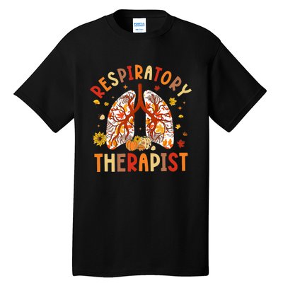 Respiratory Therapist Fall Lung Thanksgiving Pulmonologist Tall T-Shirt