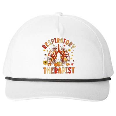 Respiratory Therapist Fall Lung Thanksgiving Pulmonologist Snapback Five-Panel Rope Hat